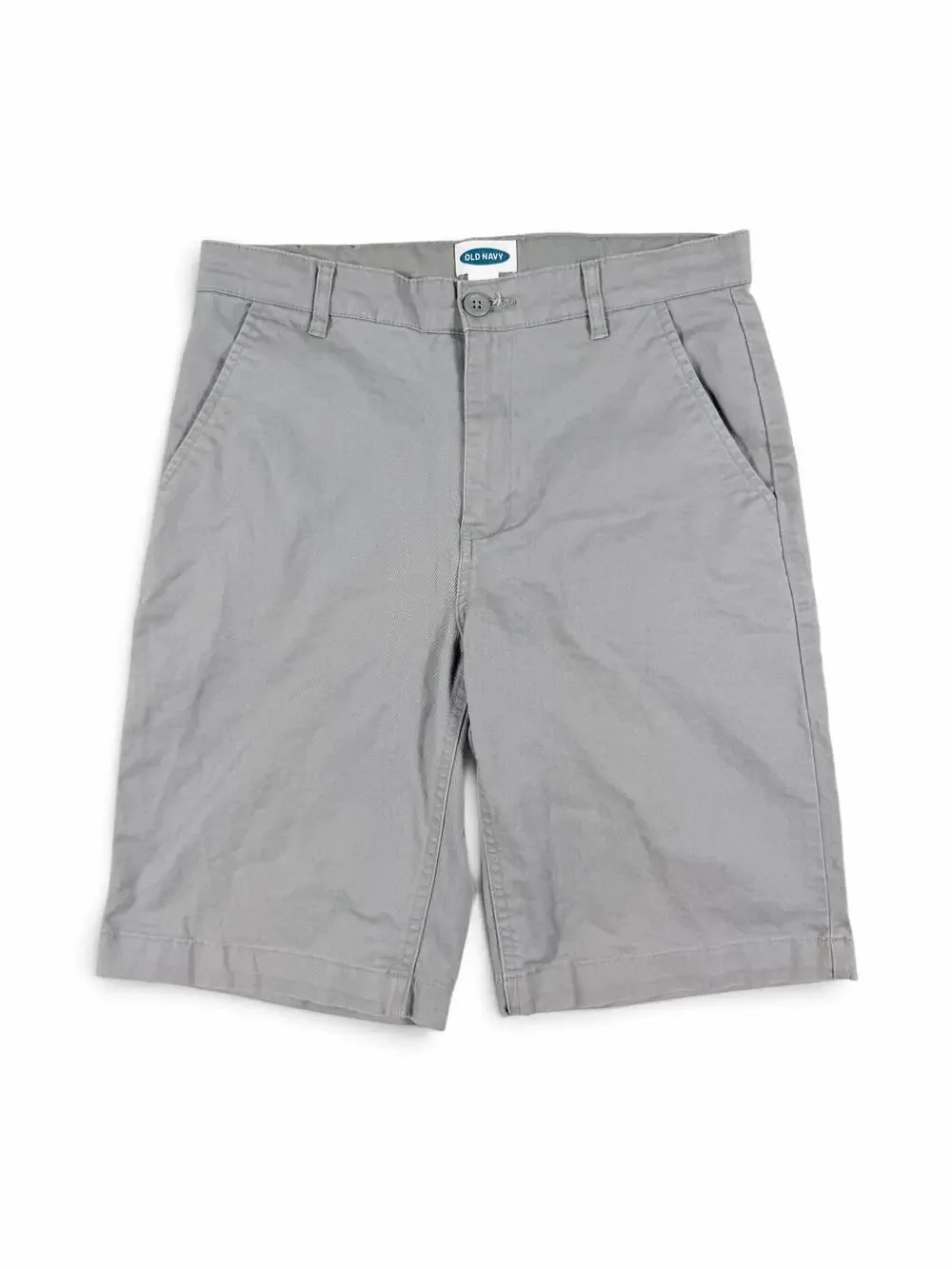 Old Navy Boys Chino Shorts Gray Adjustable Waist Size 16